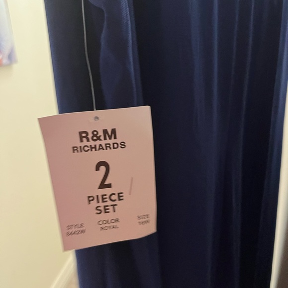 R&M Richards Women's Embellished Ruffled Dress - 16 W - New - Picture 3 of 6